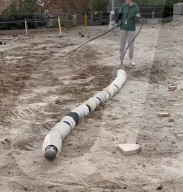 US space agency NASA shows off robot snake for exploring alien worlds.                             