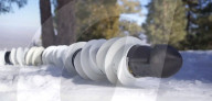 US space agency NASA shows off robot snake for exploring alien worlds.                             