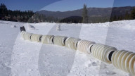 US space agency NASA shows off robot snake for exploring alien worlds.                             
