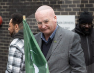 RMT Picket line outside of Euston Station, London