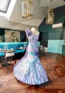 Life-sized flower show dress cake is blooming marvellous.                    