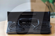 New laptop computer offers multiple virtual reality high-res screens.                        
