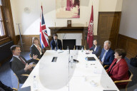 Jeremy Hunt UK Chancellor of the Exchequer  holds a bilateral meeting with Managing Director at IMF