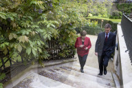 Jeremy Hunt UK Chancellor of the Exchequer meets with Managing Director at IMF at No.11 Downing Street