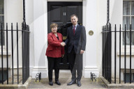Jeremy Hunt UK Chancellor of the Exchequer meets with Managing Director at IMF at No.11 Downing Street
