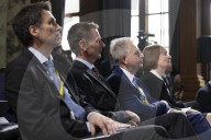 Jeremy Hunt UK Chancellor of the Exchequer  holds a press conference with Managing Director at IMF
