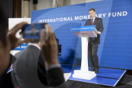 Jeremy Hunt UK Chancellor of the Exchequer  holds a bilateral meeting with Managing Director at IMF