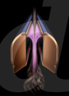 Dyson hair straighteners use a blast of hot air.                  