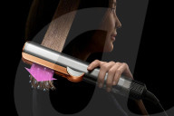 Dyson hair straighteners use a blast of hot air.                  