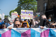 Drag Queen Storytime protest outside the Honor Oak Pub, Forest Hill, London, Great Britain 
27th May 2023