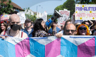 Drag Queen Storytime protest outside the Honor Oak Pub, Forest Hill, London, Great Britain 
27th May 2023