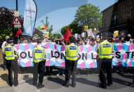 Drag Queen Storytime protest outside the Honor Oak Pub, Forest Hill, London, Great Britain 
27th May 2023