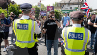 Drag Queen Storytime protest outside the Honor Oak Pub, Forest Hill, London, Great Britain 
27th May 2023