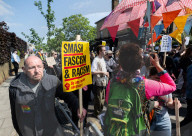 Drag Queen Storytime protest outside the Honor Oak Pub, Forest Hill, London, Great Britain 
27th May 2023