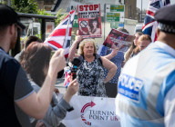 Drag Queen Storytime protest outside the Honor Oak Pub, Forest Hill, London, Great Britain 
27th May 2023