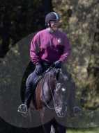 Andrew beim Ausritt durch den Park von Schloss Windsor