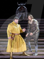 General rehearsal of Il Trovatore, Music by Giuseppe Verdi, The Royal Opera at The Royal Opera House, Covent Garden, London, UK.