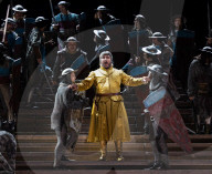General rehearsal of Il Trovatore, Music by Giuseppe Verdi, The Royal Opera at The Royal Opera House, Covent Garden, London, UK.
