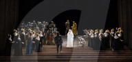 General rehearsal of Il Trovatore, Music by Giuseppe Verdi, The Royal Opera at The Royal Opera House, Covent Garden, London, UK.