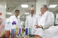 The Prime Minister Rishi Sunak visits lab tackling Illicit vapes