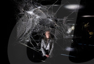Web(s) of Life exhibition by Argentinian artist Tomas Saraceno at the Serpentine Gallery South, Hyde Park, London, UK.