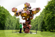Web(s) of Life exhibition by Argentinian artist Tomas Saraceno at the Serpentine Gallery South, Hyde Park, London, UK.