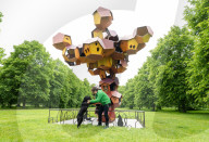 Web(s) of Life exhibition by Argentinian artist Tomas Saraceno at the Serpentine Gallery South, Hyde Park, London, UK.