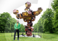 Web(s) of Life exhibition by Argentinian artist Tomas Saraceno at the Serpentine Gallery South, Hyde Park, London, UK.