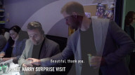 Prince Harry's royal backstage appearance at final James Corden US chat show revealed.                              