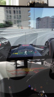 Red Bull F1 racing car simulator makes public debut.                           
