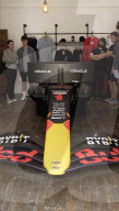 Red Bull F1 racing car simulator makes public debut.                           