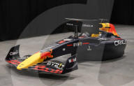 Red Bull F1 racing car simulator makes public debut.                           