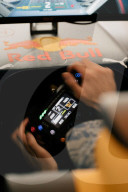 Red Bull F1 racing car simulator makes public debut.                           
