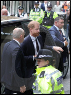 Prince Harry arriving at the High Court in London, UK.