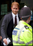 Prince Harry arriving at the High Court in London, UK.