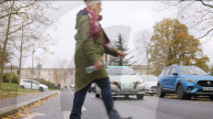 Driver disguised as car seat to for autonomous vehices study.                            