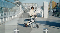 Foldable bamboo e-scooter                            