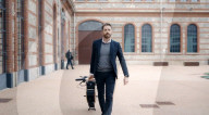 Foldable bamboo e-scooter                            