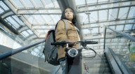 Foldable bamboo e-scooter                            