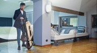 Foldable bamboo e-scooter                            