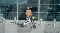 Foldable bamboo e-scooter                            