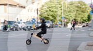 Foldable bamboo e-scooter                            