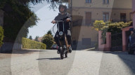 Foldable bamboo e-scooter                            