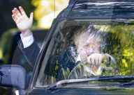 Former Prime Minister Boris Johnson is seen driving from his home