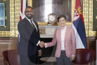 Foreign Secretary James Cleverly meets Serbia's Prime Minister