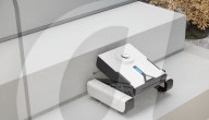 Stair-climbing robot vacuum cleaner.                      