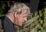 Boris Johnson on a run near his Wallingford home, Oxfordshire, UK