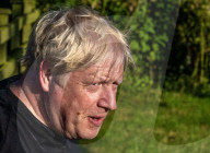 Boris Johnson on a run near his Wallingford home, Oxfordshire, UK