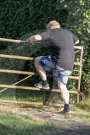 Boris Johnson on a run near his Wallingford home, Oxfordshire, UK