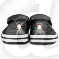 Clip on headlights for Crocs wearers